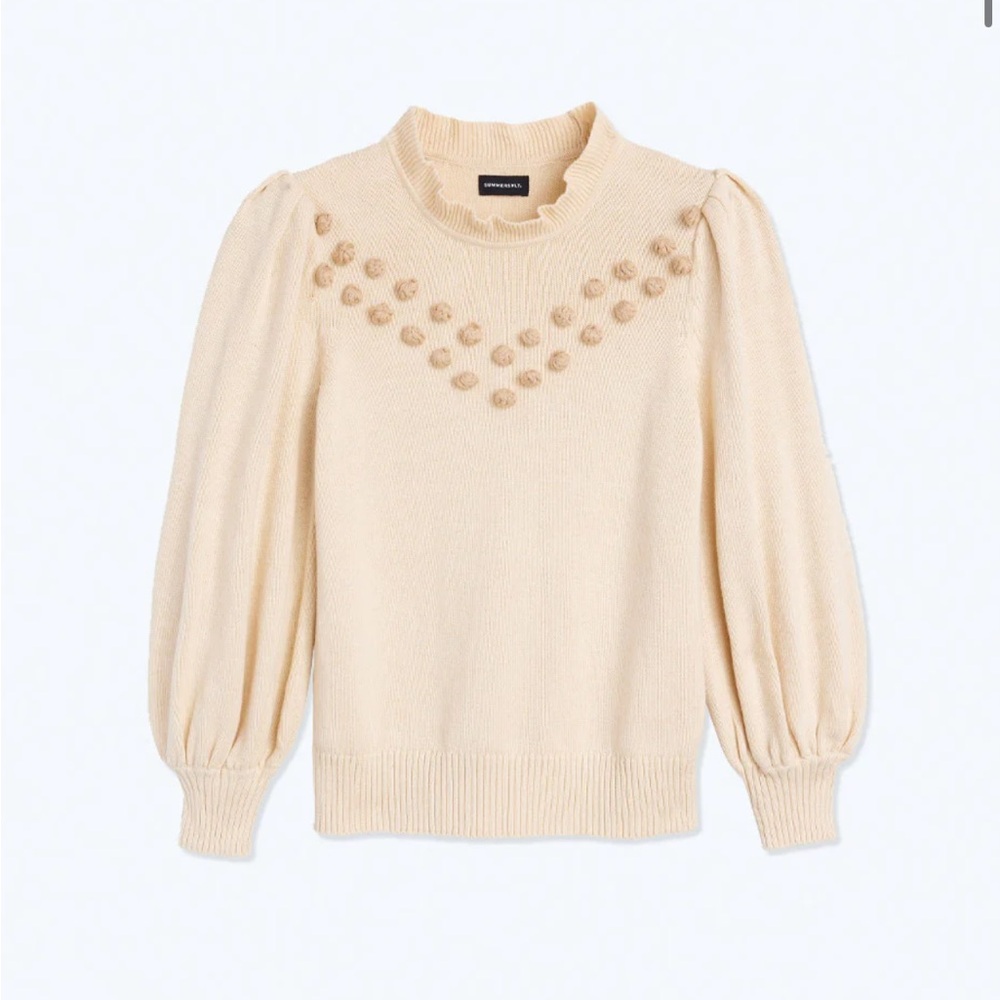 Summersalt - The Year-Round Balloon Sleeve Pompom Sweater